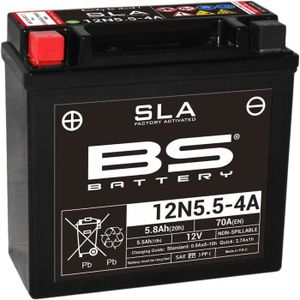 BATTERIE VÉHICULE Bs Battery 300841 12 N5.5–4 Batterie Moto Noir