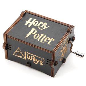BOITE À MUSIQUE Boîte à musique Harry Potter - FDIT - Mécanique en bois - Cadeau d'anniversaire - Noir