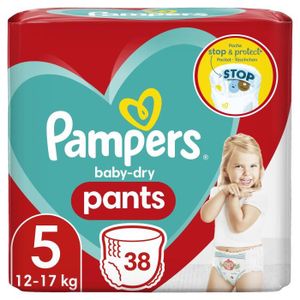 COUCHE PAMPERS Baby-Dry Pants Taille 5 - 38 Couches-culot