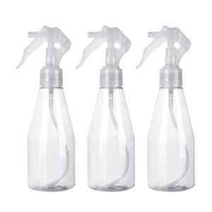 3pcs 200ml Bouteilles Vides Spray Cosm/étiques En Plastique R/éutilisables Eau Pulv/érisateur Transparent Eau Monsieur Plantes Portable Trigger Main