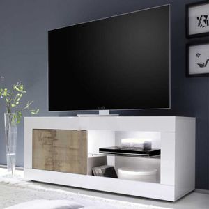 Meuble TV suspendu VIVA marbre Blanc doré rainuré - Sweet Deco - Boutique  de meubles