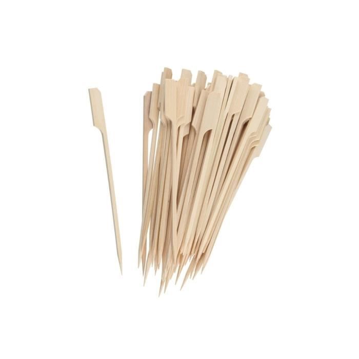 Brochette plate en bambou longueur 20 cm, 5 mm x 400
