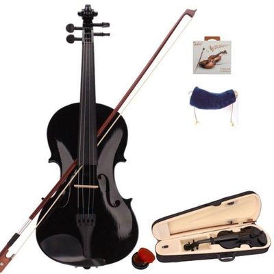 Kit Violon 3 En 1 En ébène Avec Corde, Accordeurs Fins Et Accessoires – Pour Violons 4/4 Et 4/3