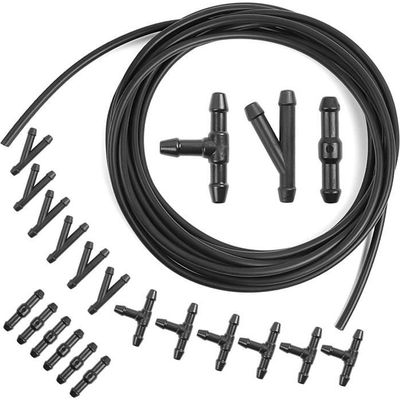Kit Tuyau Lave-glace 3 M + 15 Raccords – Durite Universelle Voiture – Raccords T, Y, I – Caoutchouc Souple - 10