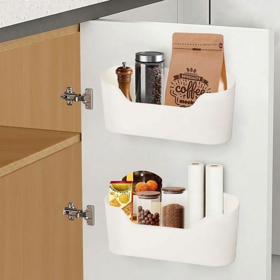 Panier de Rangement pour Armoire de Cuisine, Organisateur de Rangement pour Porte d'Armoire, Solution de Rangement