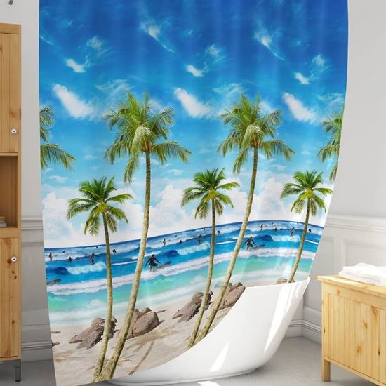 Rideau De Douche Beige 180x200cm