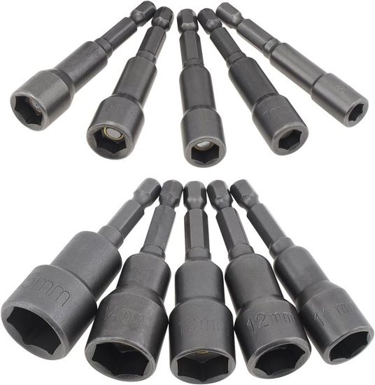 14 Pièces Douille Visseuse 6-19mm - Adaptateur Embout Hexagonal Pour Tournevis A Ecrou De Pour Perceuse A Main Tournevis Electrique 98992548
