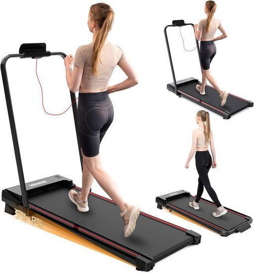 Tapis De Course Pliable LIKESPORTING - Moteur 1400W Silencieux - Vitesse 1-12 Km/h - Inclinaison Réglable 5% - Pliable Avec Roues - Pour Maison/bureau - 10