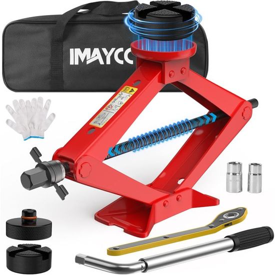Cric Voiture 2.5T IMAYCC Avec 2 Tampons Caoutchouc - Kit Complet Pour BMW Série 1/3/5/6/7/Z/X