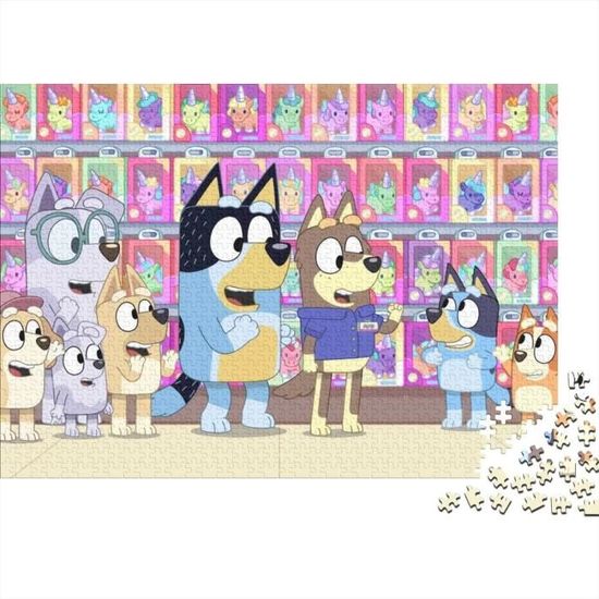 Puzzle Adulte Bluey 1000 Pièces Dessin Animé Artisanat Cadeau Famille ...