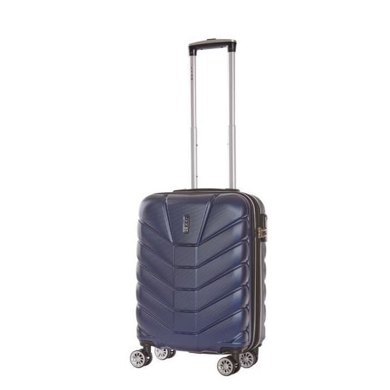 LYS Valise Cabine Extensible souflet ultra légère Marine 55x40x20 cm plus 7 cm 4 Roues