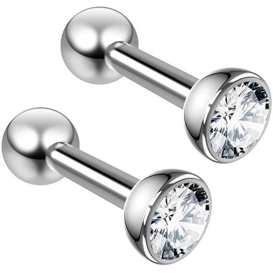 8 Pièces Piercings Téton Mamelon Barbells Acier Chirurgical - Bijoux Piercings Langue