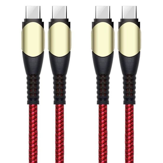 Chargeur secteur 60W + câble USB-C mâle/mâle 2,5 m - blanc