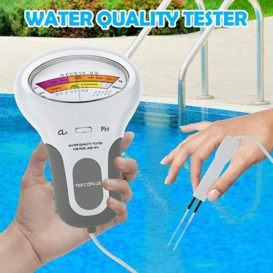 2 en 1 Testeur de pH et de chlore numérique portable pour la piscine
