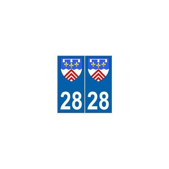 HADEXIA - Registration Number Plate Stickers 28 Eure-et-Loir With