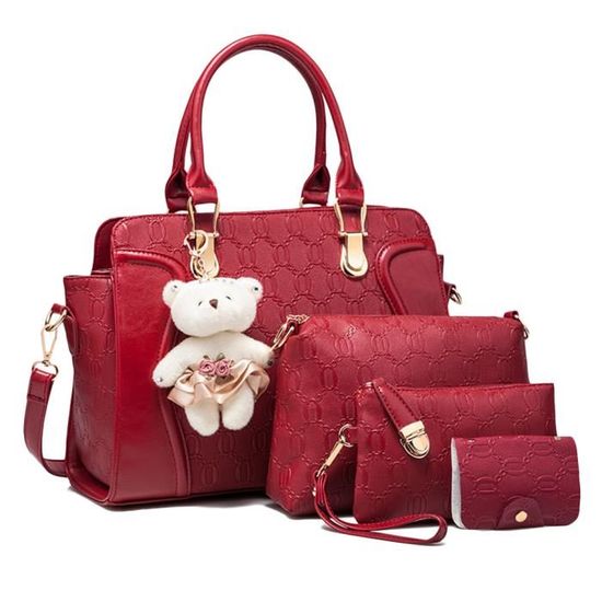 Sac à Main Mondani En Cuir Rouge - Idéal Pour Le Quotidien