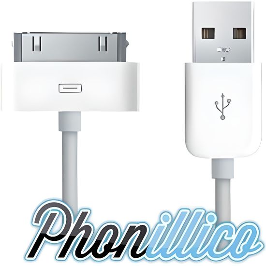 Chargeurs, câble USB iPhone 4/4S pas cher