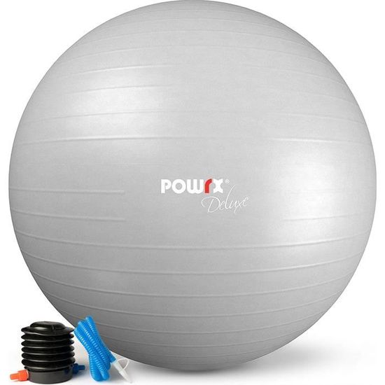 Ballon D'exercice PROWORKS Anti-éclatement, Robuste, Avec Pompe Incluse, Pour Gymnastique Et Rééducation