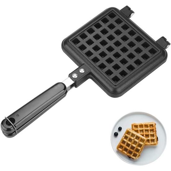 Mini Gaufrier, Gaufrier En Aluminium Antiadhésif Pour Cuisinière À Gaufres, 5,5 X 12,4 Pouces