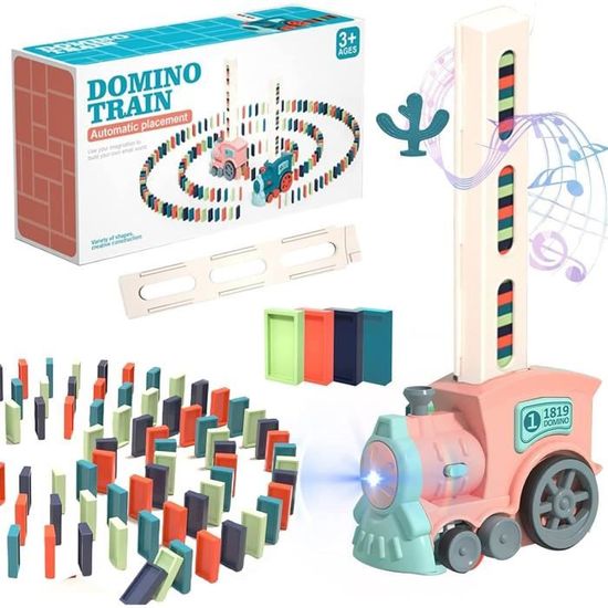 Train de dominos automatique pour enfants, bloc domino Montessori, cadeaux d'anniversaire pour petit et tout-petit - Maroc Train de dominos automatique pour enfants, bloc domino Montessori, cadeaux d'anniversaire pour petit et tout-petit - Maroc