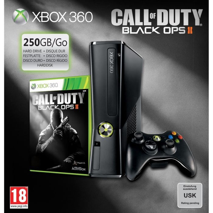 Console salon - Microsoft - Xbox 360 250Go - Noir - Pack Call of Duty 9 - Standard Edition - Activision
