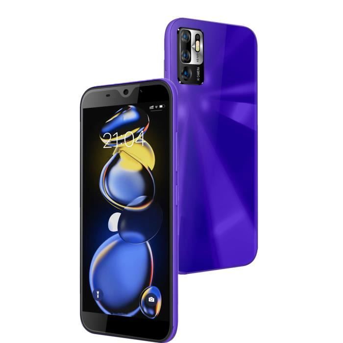 Smartphone 4G Pas cher 6.0 Pouces Écran , 2 Go+ 32Go/128GO SD, Double Sim Android Téléphone portable Débloqué GPS 8MP Caméra ,4800m