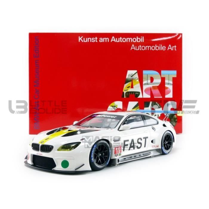 Voiture Miniature de Collection - CONSTRUCTOR MODELS 1/18 - BMW M6 GTLM - Art Cars - John Baldessari 2017 - White - 80432447953