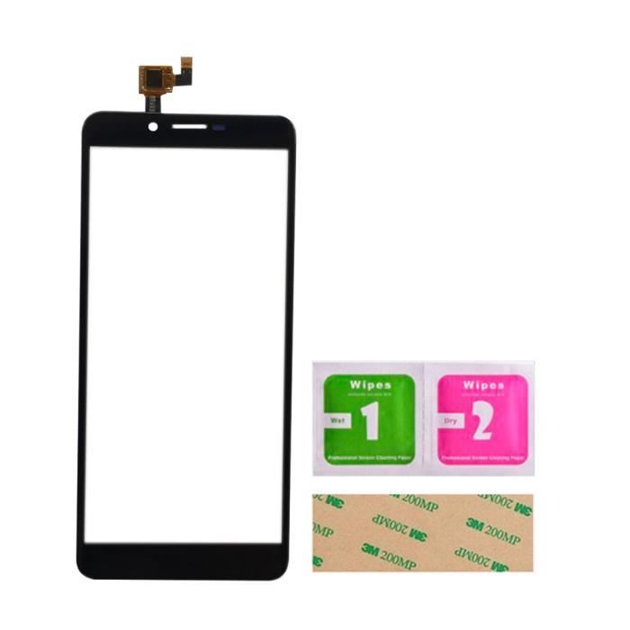 Panneau d'écran tactile pour Doogee X60L Écran tactile Capteur de lentille Panneau numériseur Verre avant 5.5 '' Adhésif pour téléph