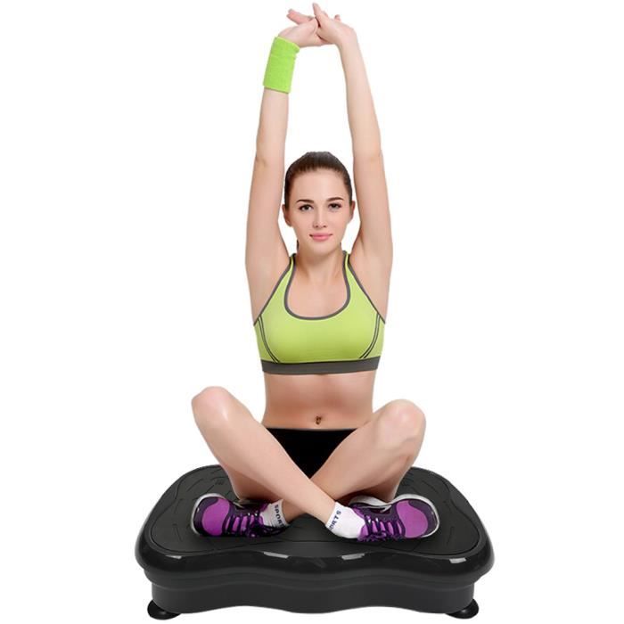 MISS Pro Plateforme Oscillante 10 Programme Papillon Plateforme Vibrant Fitness Musculation et Perte de Poids Noir