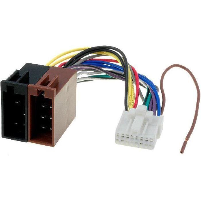 Cable Autoradio Panasonic 16PIN Vers ISO- connecteur blanc