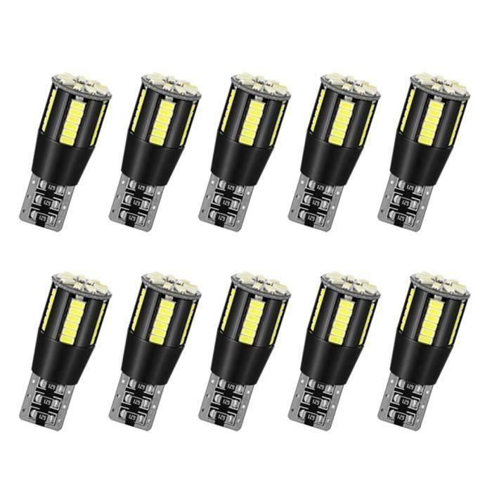Ampoules LED T10 voiture Free Error Can Bus Xenon Blanc W5W 501 côté Ampoule 12V-24V Phare 2056 My59369