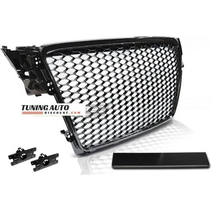 CALANDRE AUDI A4 B8 08-11 NOIR BRILLANT RS-STYLE