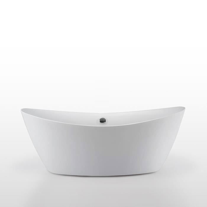 Baignoire ilôt 180 x 80 cm mod. Beverly Acrylique Moderne Design Nouveau