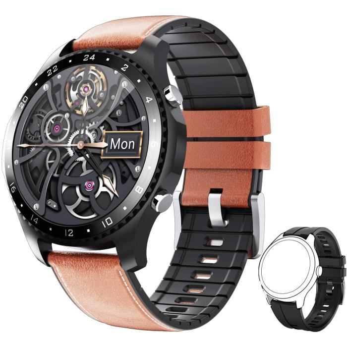 Phipuds Montre Connectée Homme Sport Smartwatch Fitness Tracker d'activité, Support Appel Bluetooth,Montre Intelligent Etanche Brace