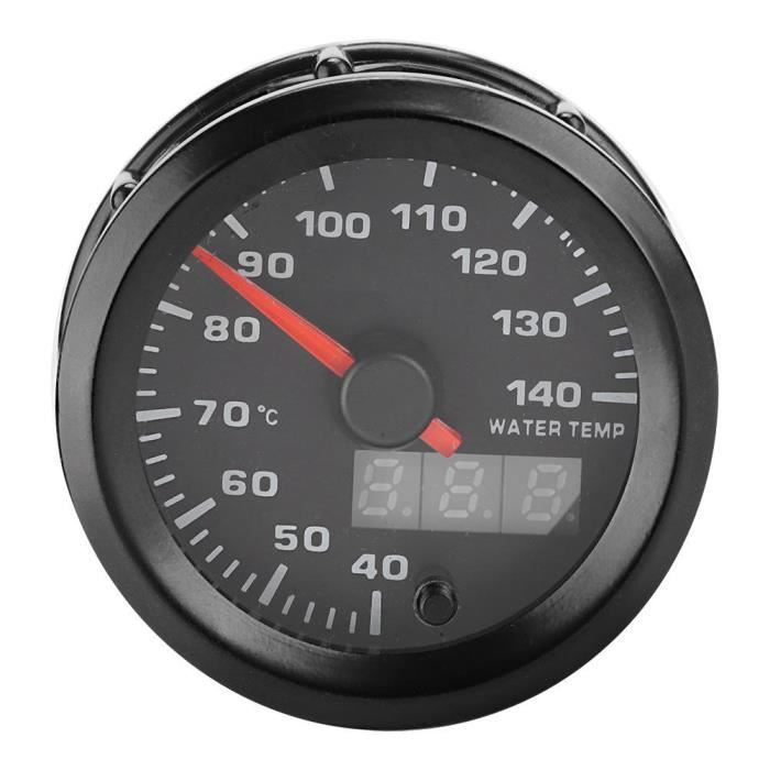 VBESTLIFE compteur de température de l'eau 52mm / 2in 7 couleurs affichage LED 40-140 ℃ jauge de température de l'eau de voiture
