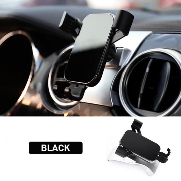 Accessoires Voiture,Support de gravité de voiture Mobile rotatif à 2015 °, pour Ford Mustang 2016 2017 2018 2019 2020 - Type Black