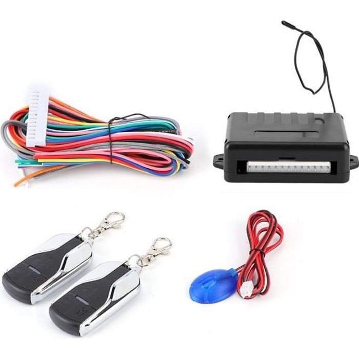 EBTOOLS Kit de télécommande Système d'entrée sans clé universel pour voiture 12V kit de verrouillage centralisé de porte de