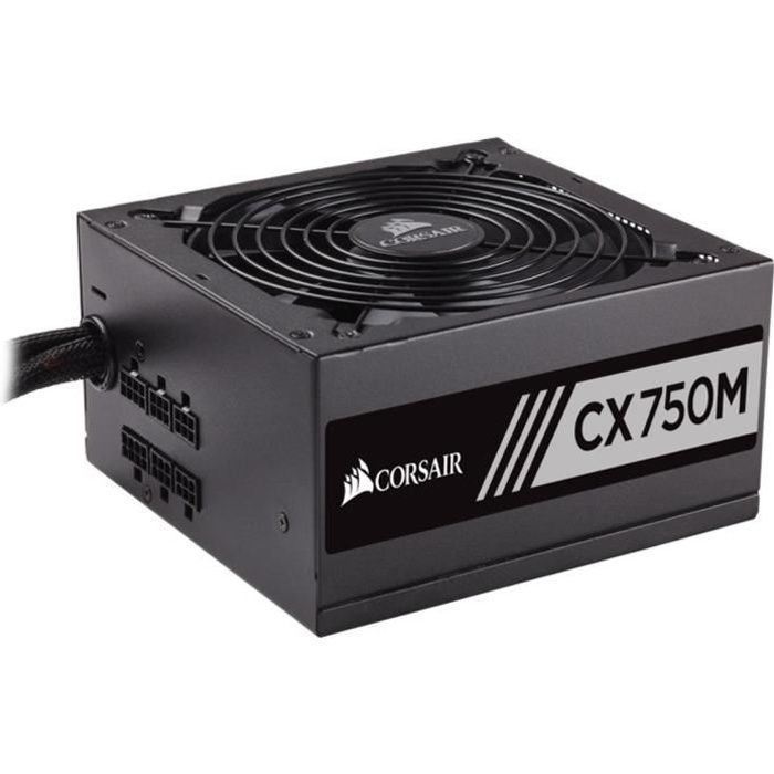 CORSAIR Alimentation PC CX750M - 750W - Semi Modulaire - 80+ Bronze (CP-9020061-EU)