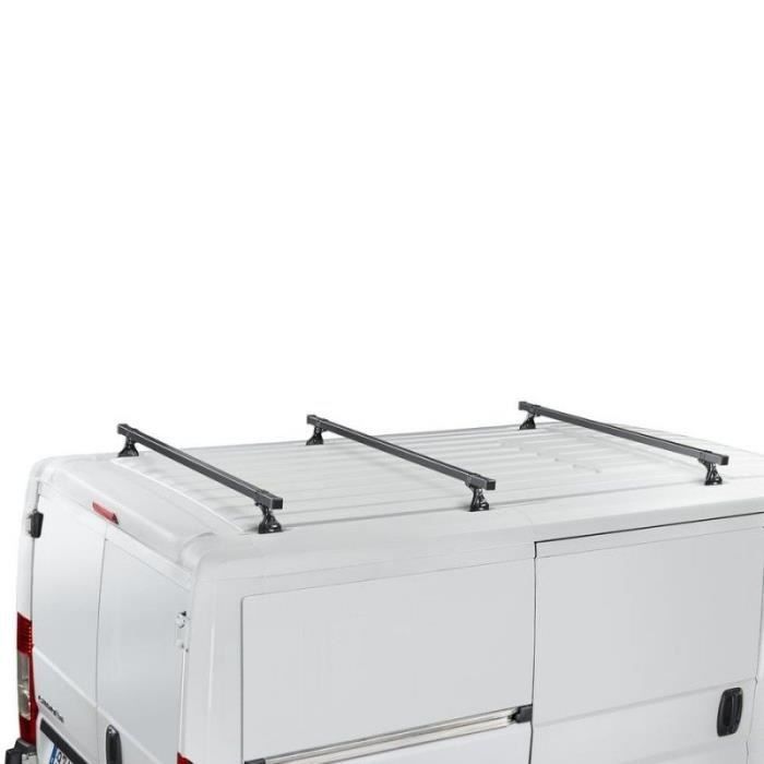 Jeu de 3 Barres de toit en acier pour Renault Kangoo 2 Maxi de 2008 à 2021