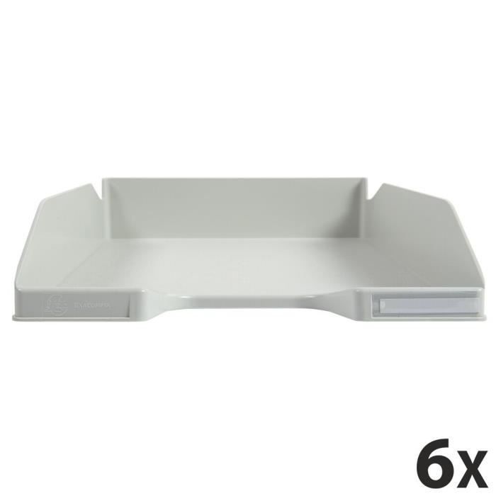 Exacompta COMBO - 6 Corbeilles à courrier gris