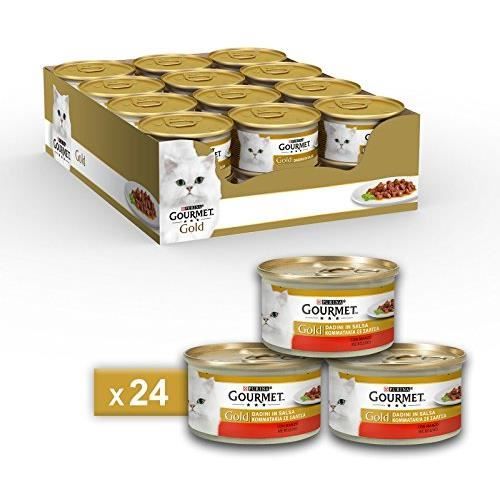 Gourmet Gold Aliment pour Le Chat Dadini en Salsa avec Boeuf, 85 g – Lot de 24 pièces 5117099