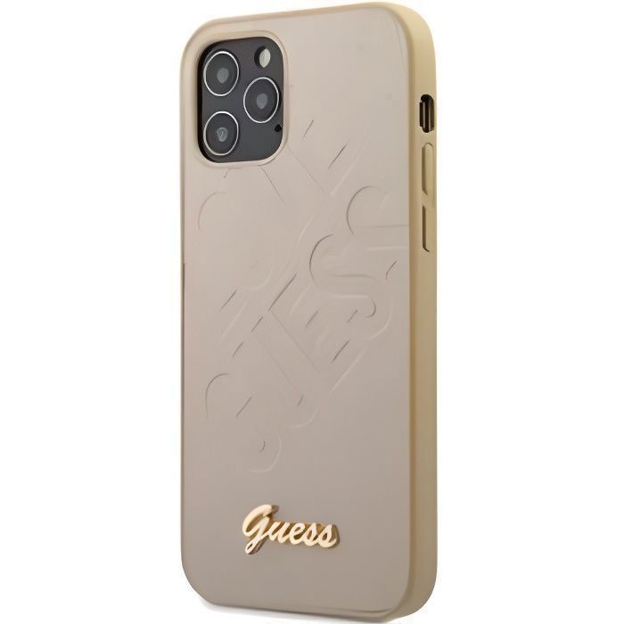 Coque Guess Iridescent Love pour iPhone 12 Pro Max or