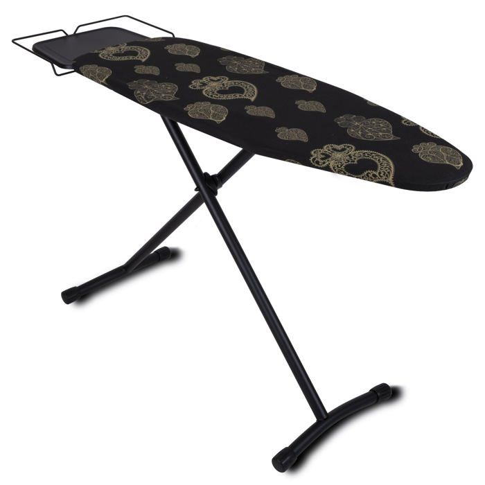 Table à repasser pliable UTAH en acier 125x41 H95cm avec repose fer et repose centrale vapeur