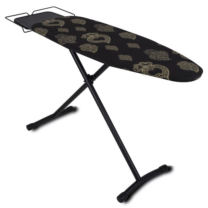 Table à repasser pliable UTAH en acier 125x41 H95cm avec repose fer et repose centrale vapeur