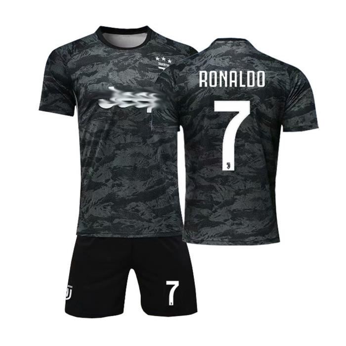 Nouveau Maillot et Shorts de Football Cristiano Ronaldo NO.7 Juventus Homme-Noir