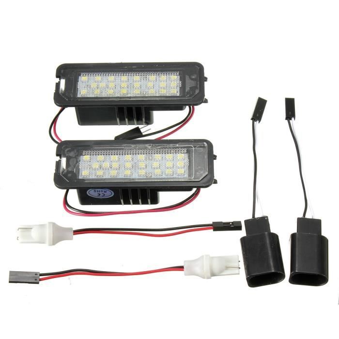 U 2Pcs 24 LED Plaque D'immatriculation Éclairage Pour VW Passat Golf GTI MK5 MK6