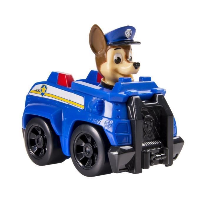 Paw Patrol - 0325005 - Figurine Paw Patrol Rescue Racers - Chase et son Mini Véhicule de Police