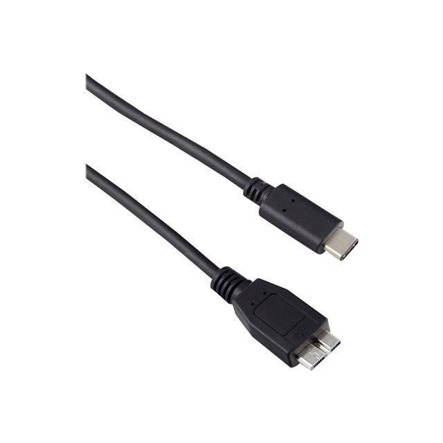 TARGUS Adaptateur USB-C vers Micro USB 3.1 - 2e génération 10Gbps - Câble 1m 3A - Noir