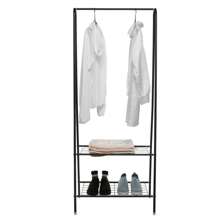 Meuble d'entrée porte-manteau noir