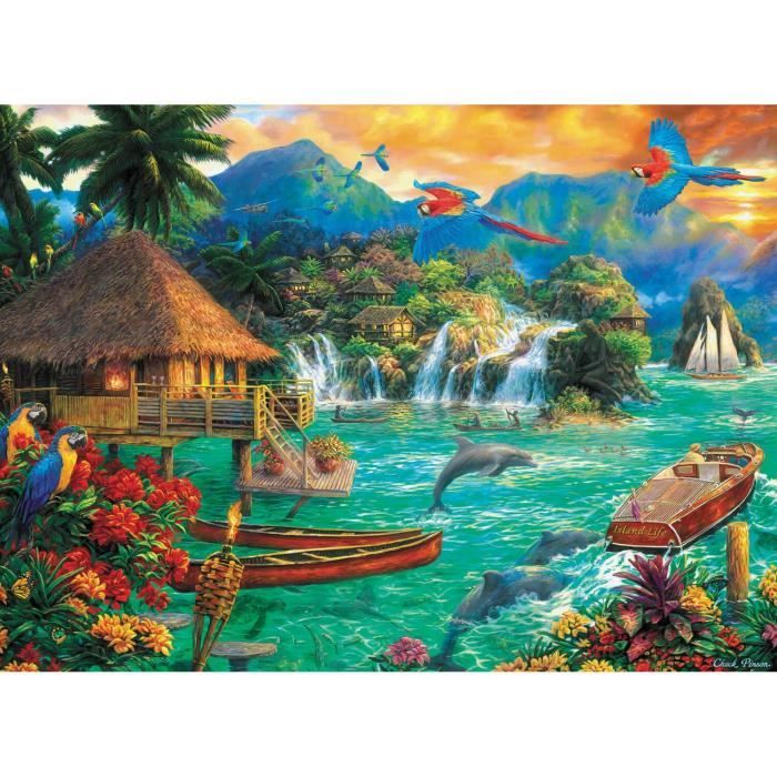 Puzzle 3000 pièces : La vie insulaire Coloris Unique